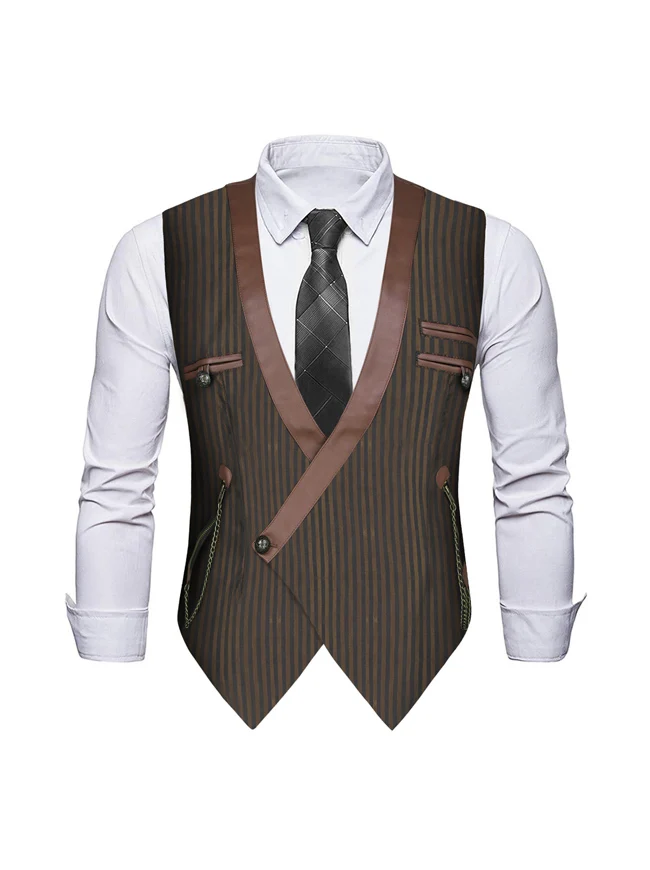 Steampunk Herren viktorianische Renaissance Weste Weste Business Anzug Weste