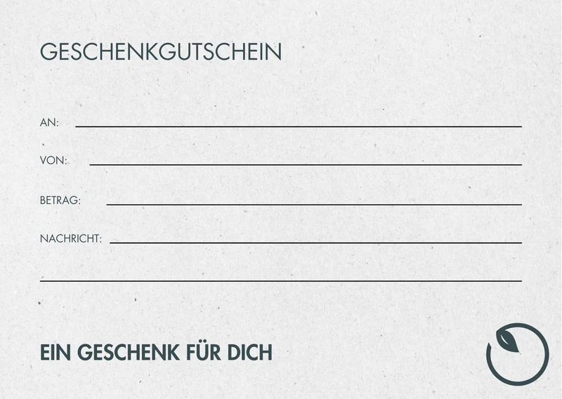 GESCHENKGUTSCHEIN VON ORGANICATION
