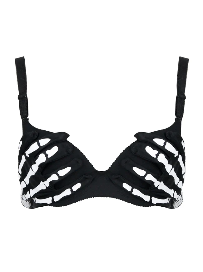 Steampunk Halloween Schädel Skelett Clubwear Party BH Crop Top