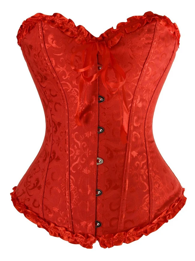 Burlesque Brocade Hochzeit Braut Tanz Bustier Korsett Dessous