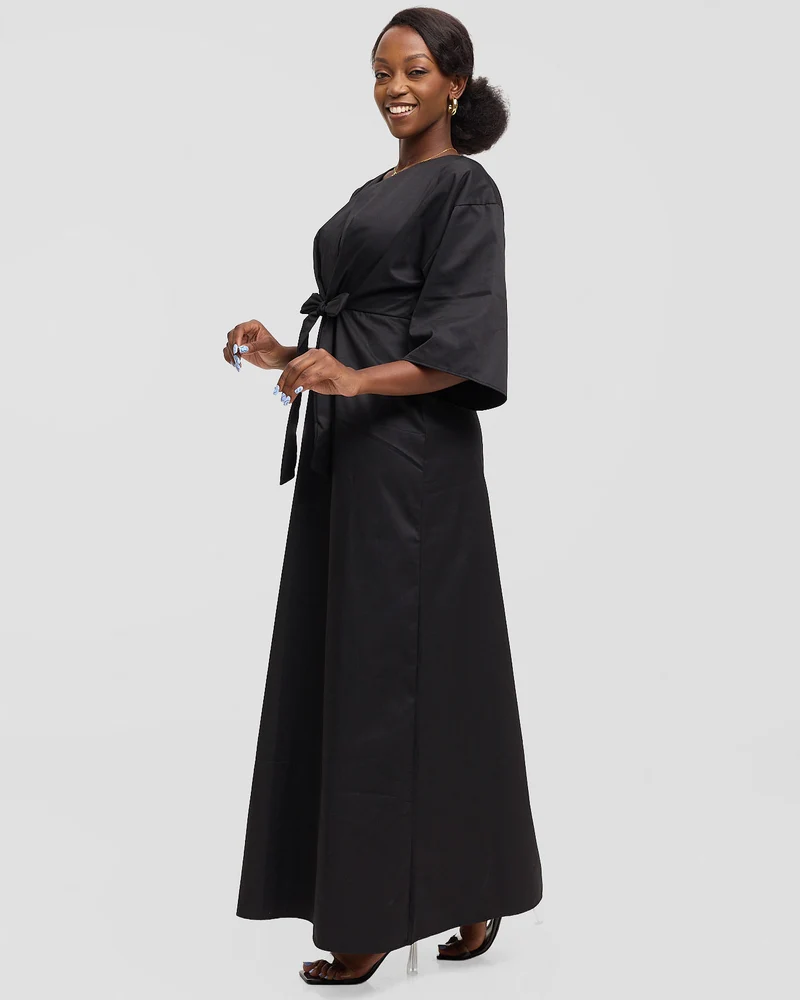 SMASH Element Origami Kimono Maxi - Pitch Black