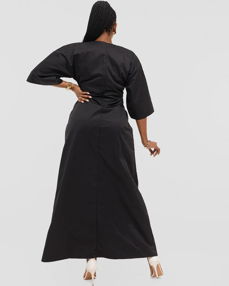 SMASH Element Origami Kimono Maxi - Pitch Black