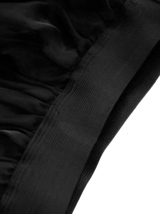 Gothic Double Layer Tüll Faltenrock A-Linie Tutu Midi Rock