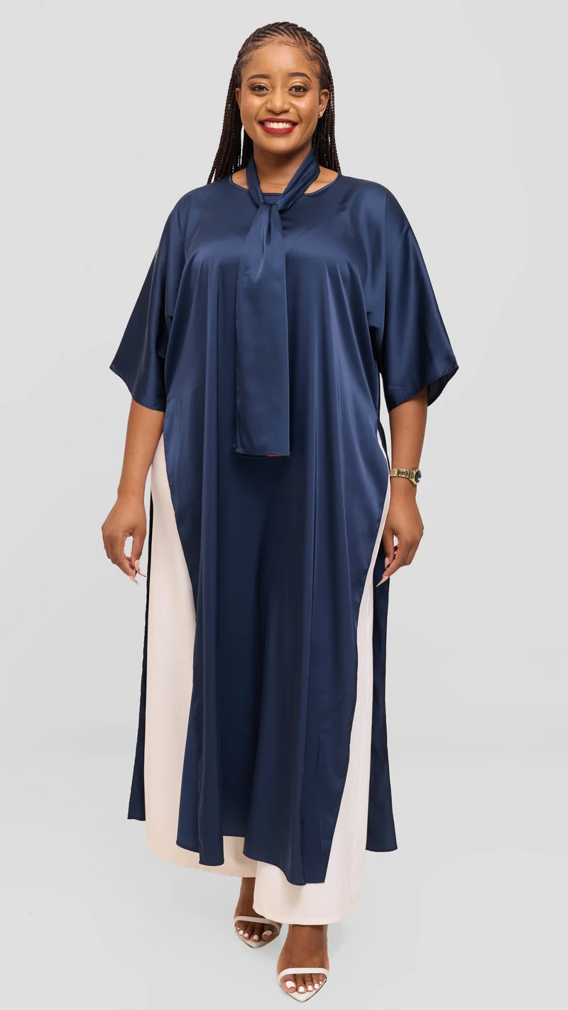 Vivo Lani Maxi Top in Satin - Navy