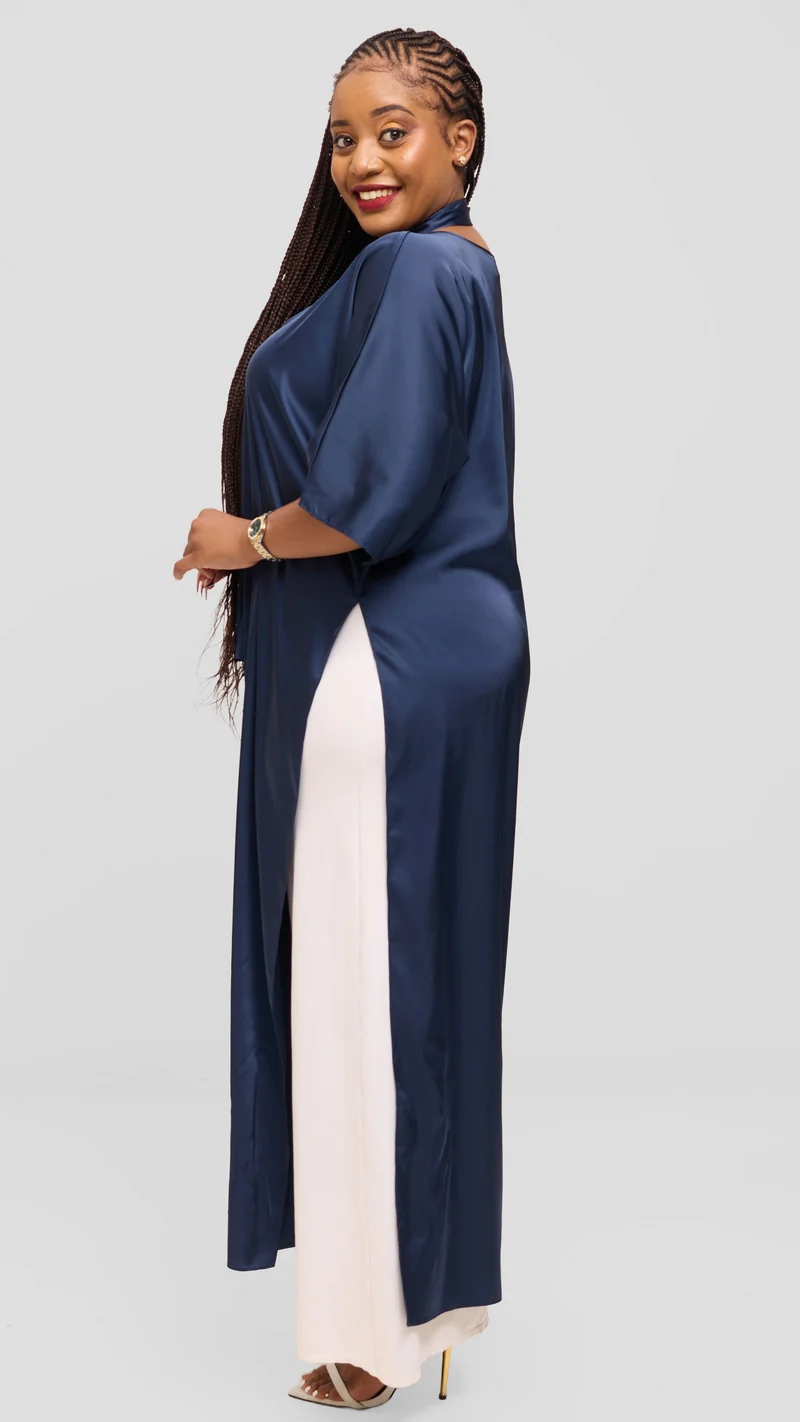 Vivo Lani Maxi Top in Satin - Navy