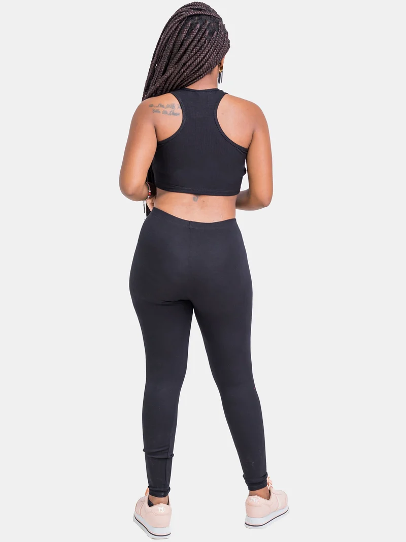 Zoya Basic Full Length Leggings - Black