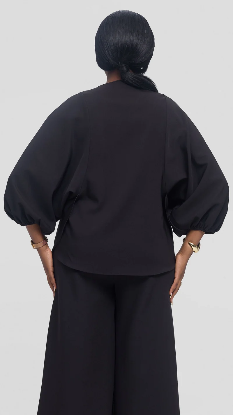 Vivo Dolman Top in Crepe - Black