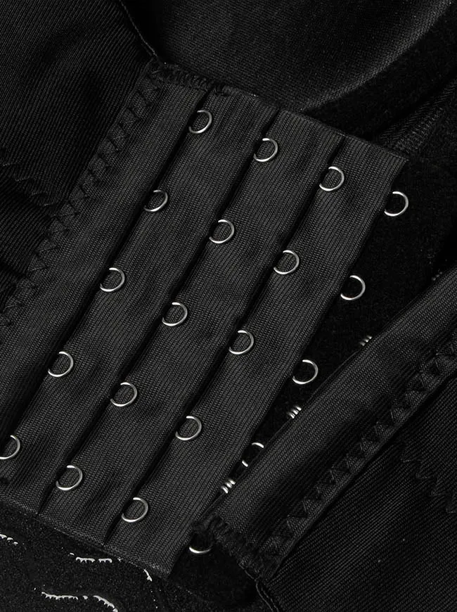 Punk Nieten Ketten Spaghettiträger Totenkopf Bustier BH Korsett Top