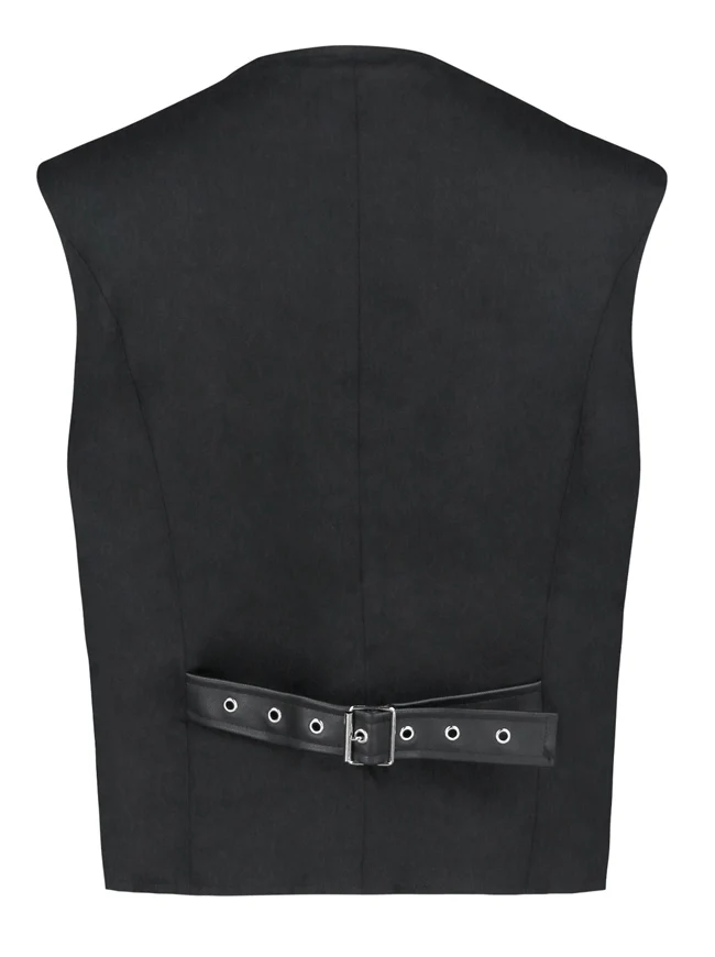Steampunk viktorianischen Kunstleder Patchwork Weste Casual Weste