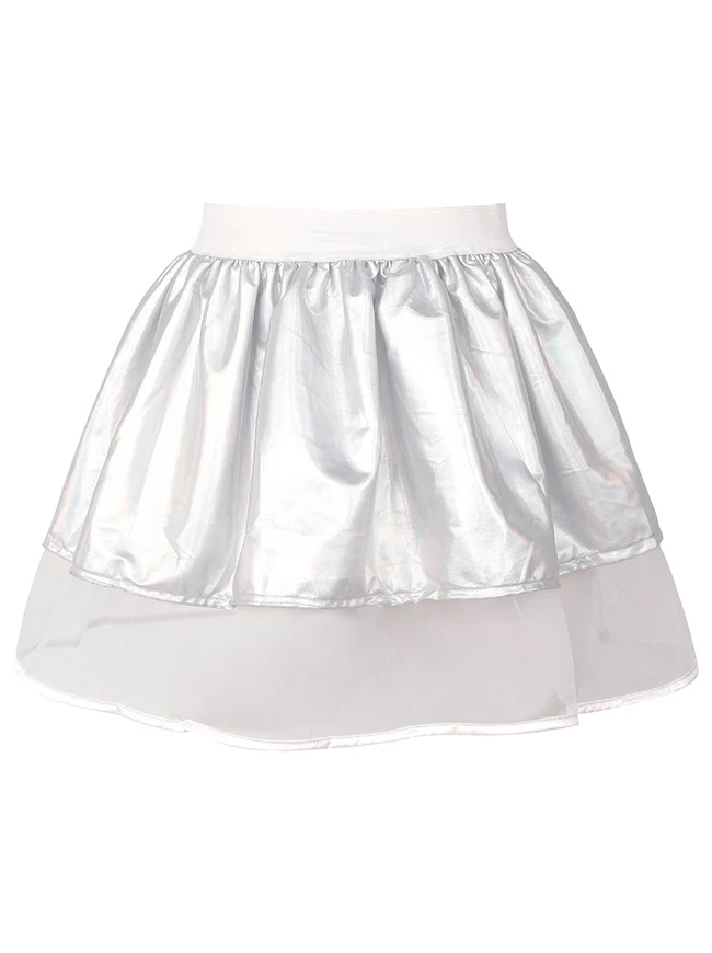Gothic Punk ausgestellter Leder-Minirock in A-Linie mit hoher Taille und Falten