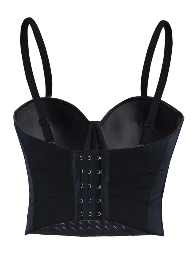 Steampunk Nieten Nieten Perlen Clubwear Bustier Crop Top BH