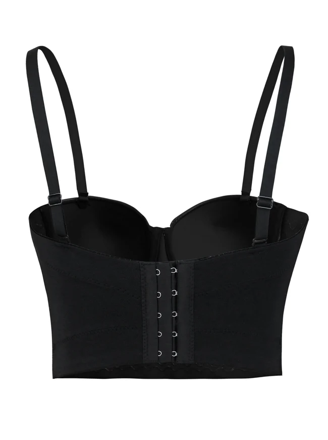 Steampunk Nieten Nieten Perlen Clubwear Bustier Crop Top BH