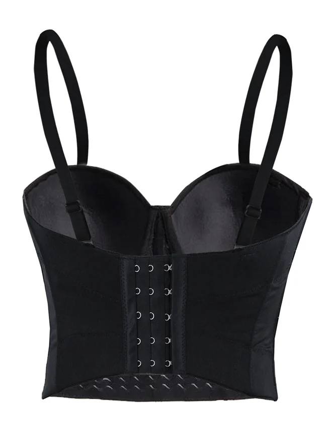 Steampunk Nieten Nieten Perlen Clubwear Bustier Crop Top BH