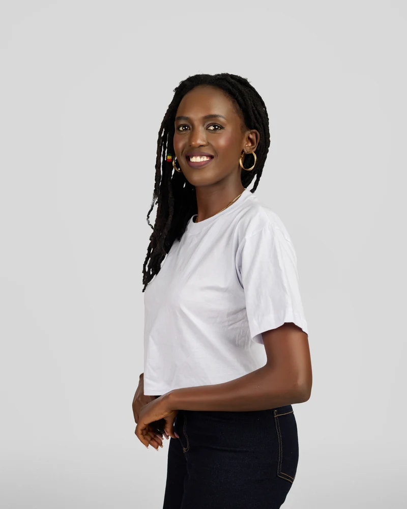 Princess Affair Plain Round Neck Crop Tshirt - White