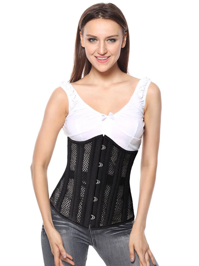 Atmungsaktives Mesh Bodyshaper Underbust Waist Training Cincher Korsett