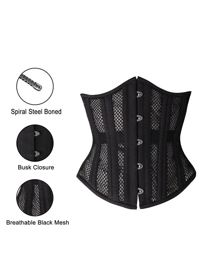 Atmungsaktives Mesh Bodyshaper Underbust Waist Training Cincher Korsett