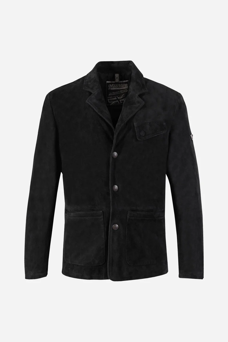 IAN BLAZER MAN - Suede Leather
