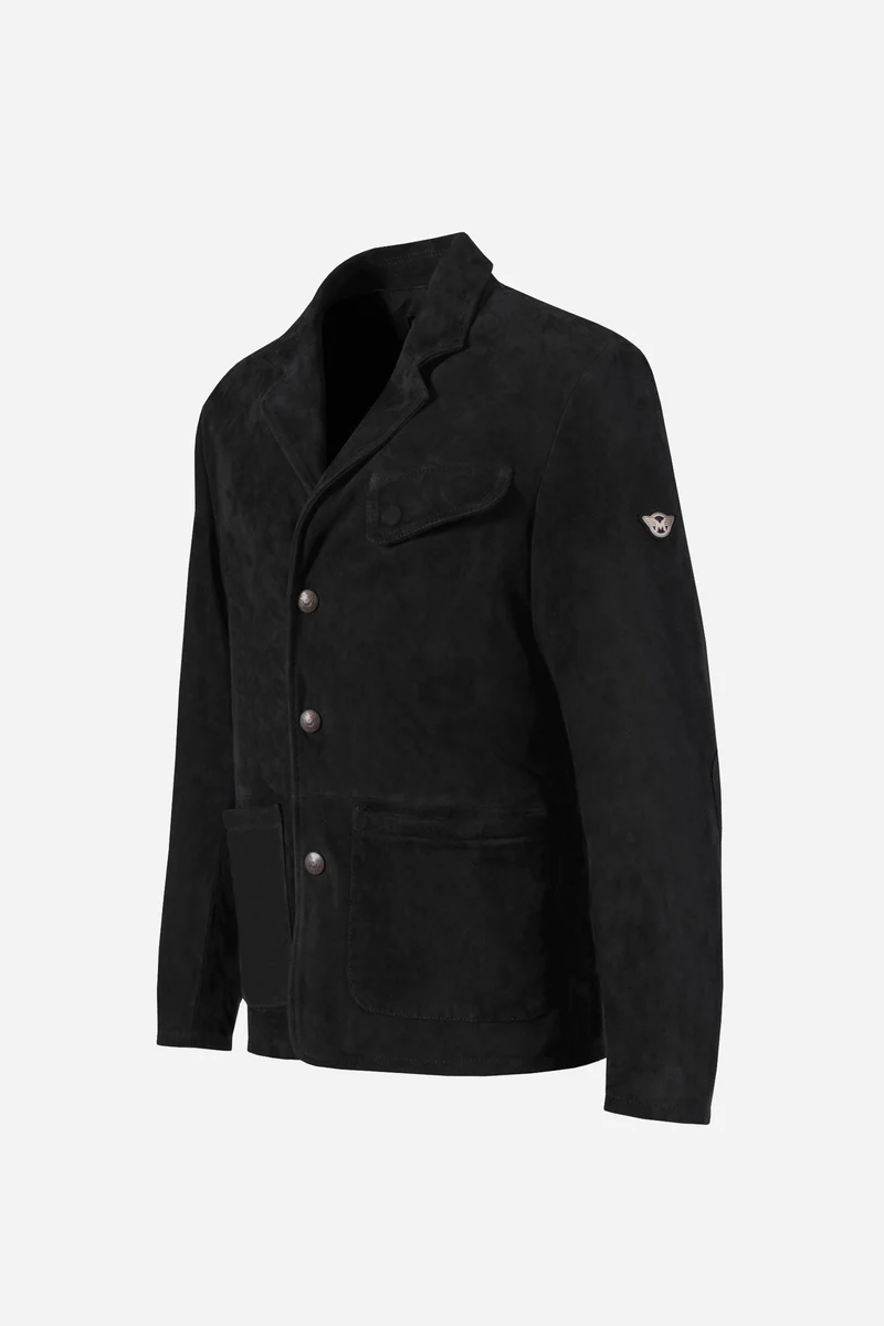 IAN BLAZER MAN - Suede Leather