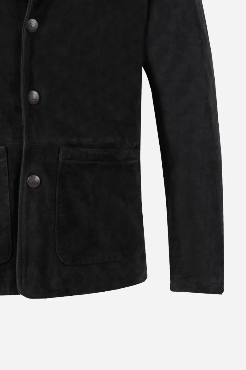 IAN BLAZER MAN - Suede Leather