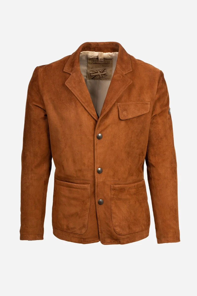 IAN BLAZER MAN - Suede Leather