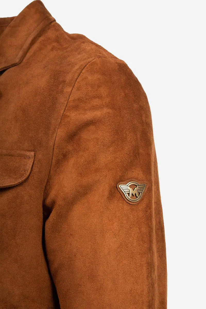 IAN BLAZER MAN - Suede Leather