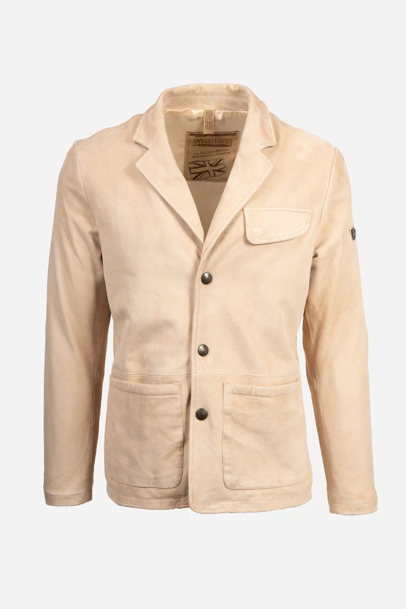 IAN BLAZER MAN - Suede Leather