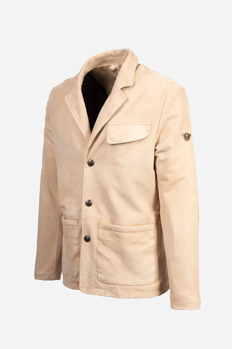 IAN BLAZER MAN - Suede Leather