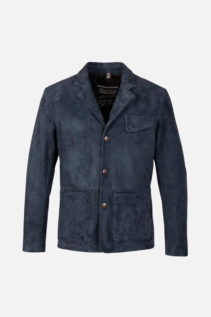 IAN BLAZER MAN - Suede Leather