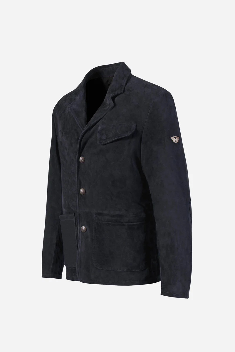 IAN BLAZER MAN - Suede Leather
