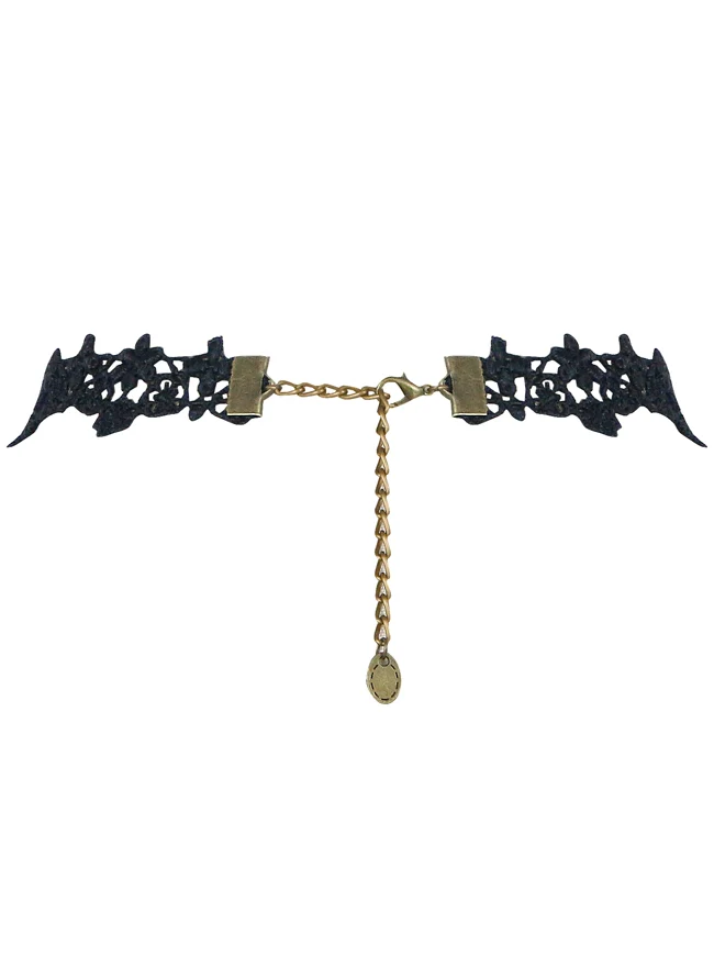 Steampunk Zubehör Kostüm Cosplay Spitze Choker Perlen Kette dekorative Halskette