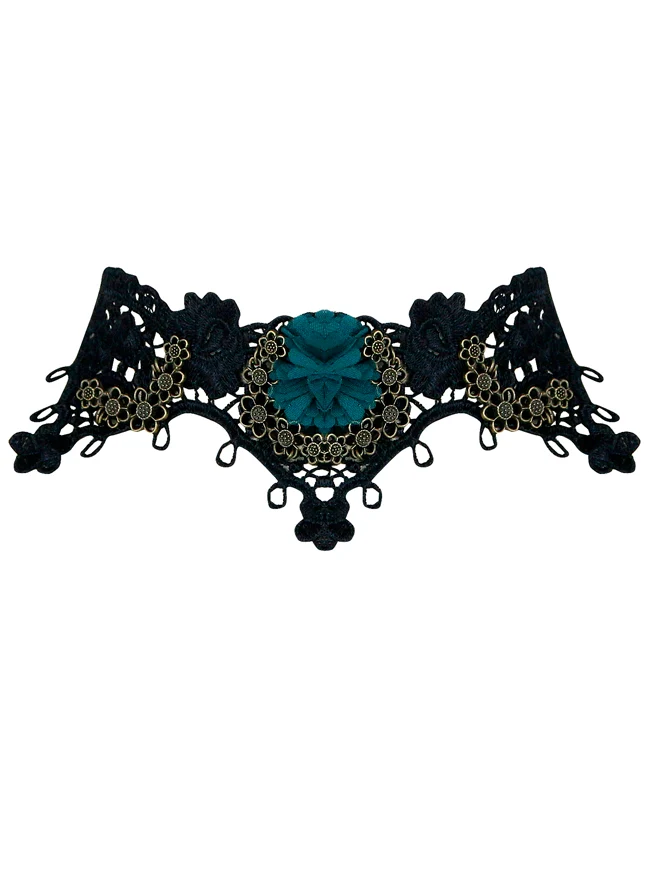 Steampunk Zubehör Kostüm Cosplay Spitze Choker Perlen Kette dekorative Halskette