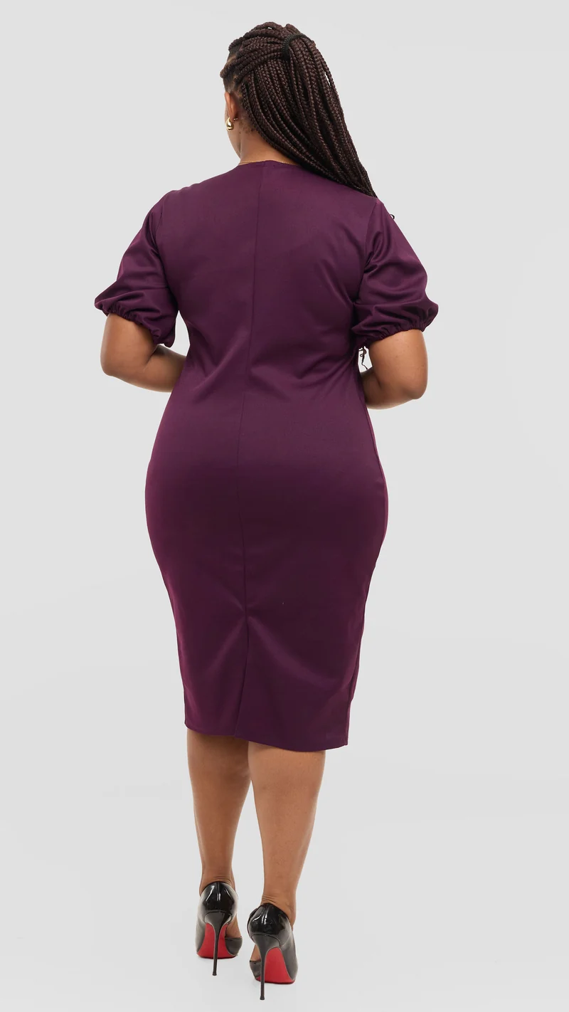 Lizola Missy Bodycon Dress - Dark Purple