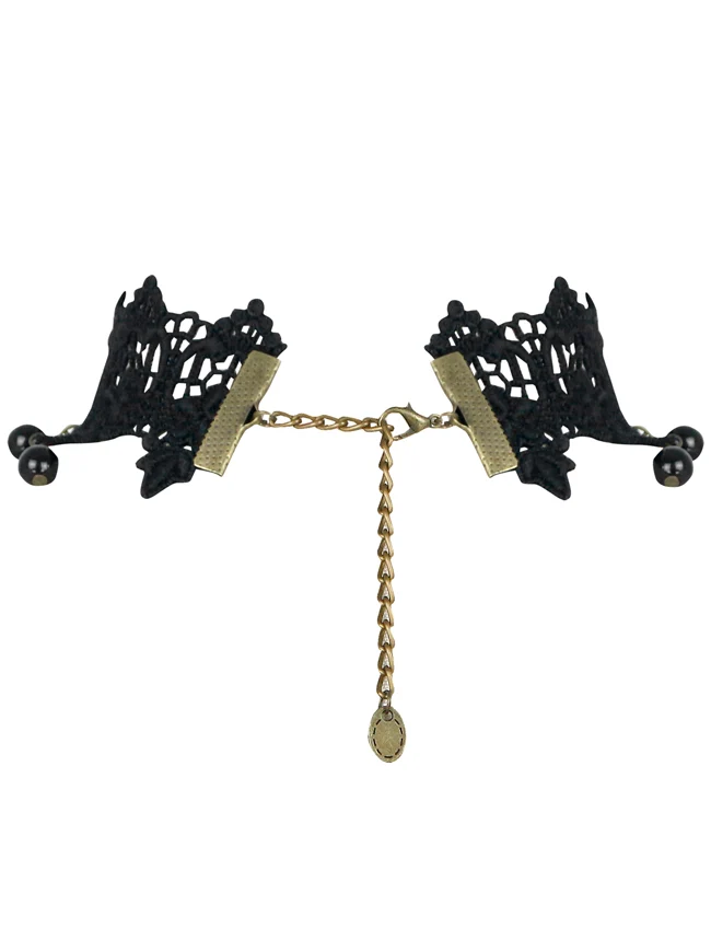 Steampunk Zubehör Kostüm Cosplay Spitze Choker Perlen Kette dekorative Halskette