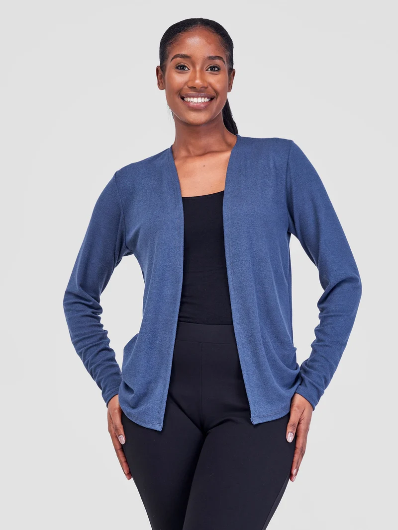 Vivo Short Side Pleat Sweater - Teal
