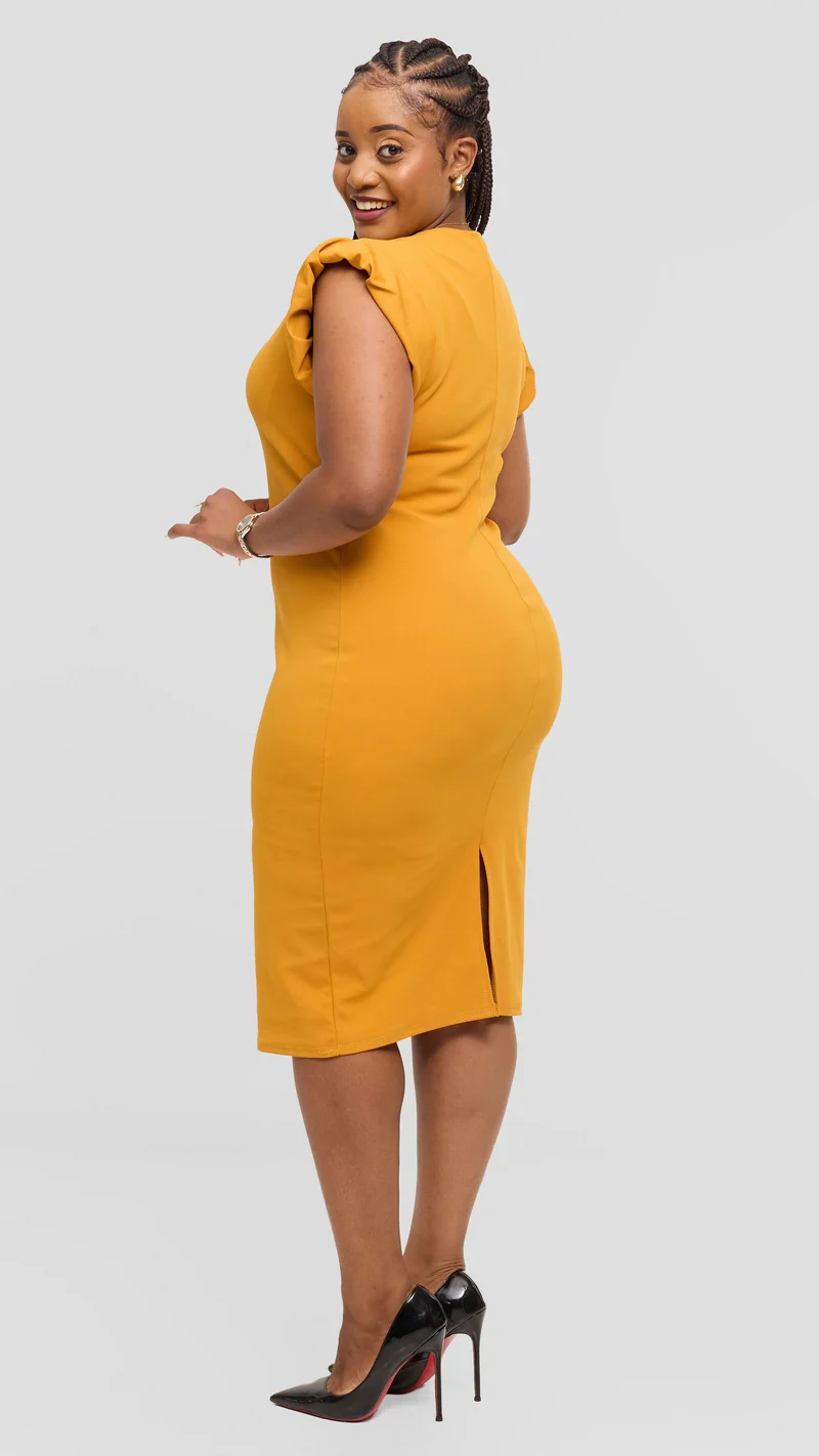 Lizola Malaika Bodycon Dress - Mustard