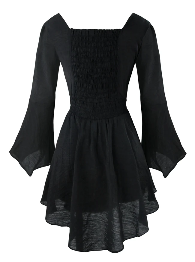 Victorian Gothic Tencel Cotton Lace Korsett Top Tunika Kleid
