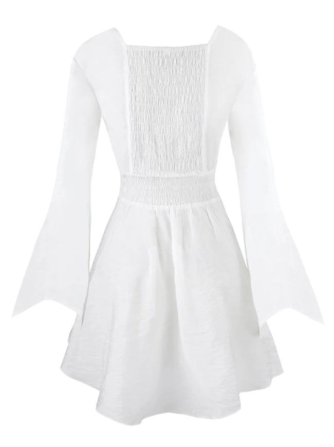 Victorian Gothic Tencel Cotton Lace Korsett Top Tunika Kleid