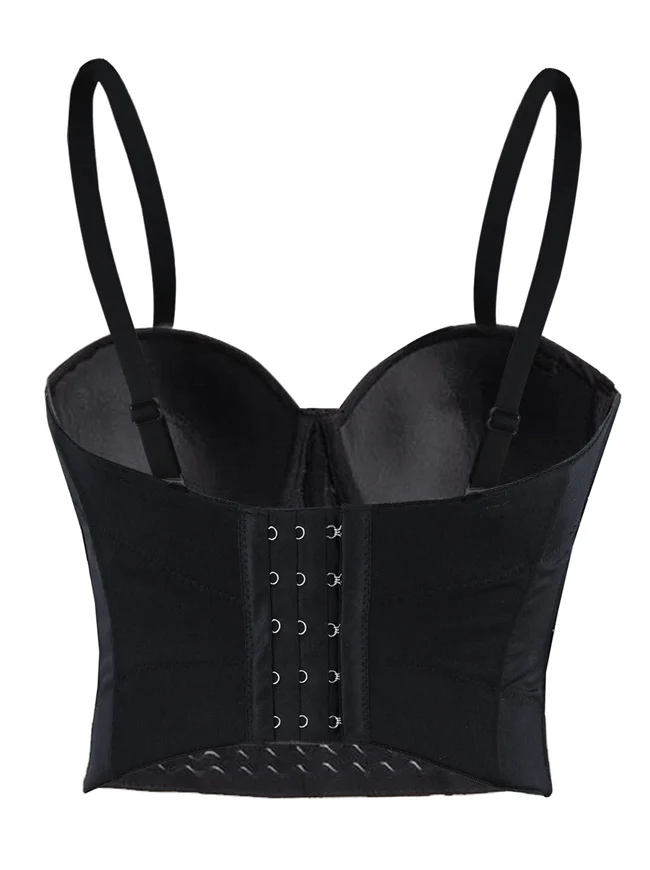 Spaghettiträger Perlen Clubwear Party BH Top
