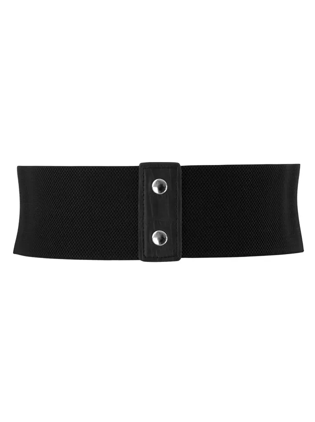 Vintage Retro Mode Kunstleder Steampunk Niet Elastic Waist Cinch Gürtel