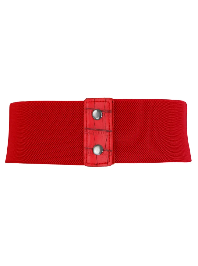 Vintage Retro Mode Kunstleder Steampunk Niet Elastic Waist Cinch Gürtel