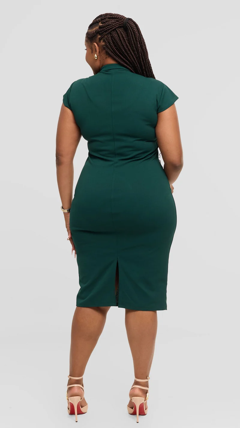 Lizola Dale Bodycon Dress - Green