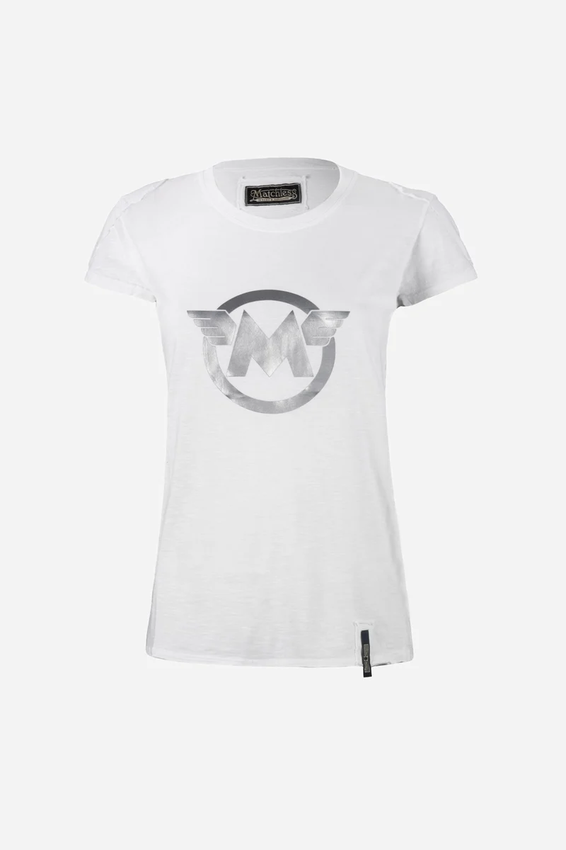 M LOGO SILVER T-SHIRT LADY