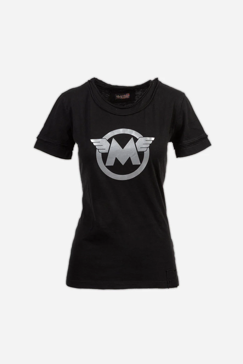 M LOGO SILVER T-SHIRT LADY
