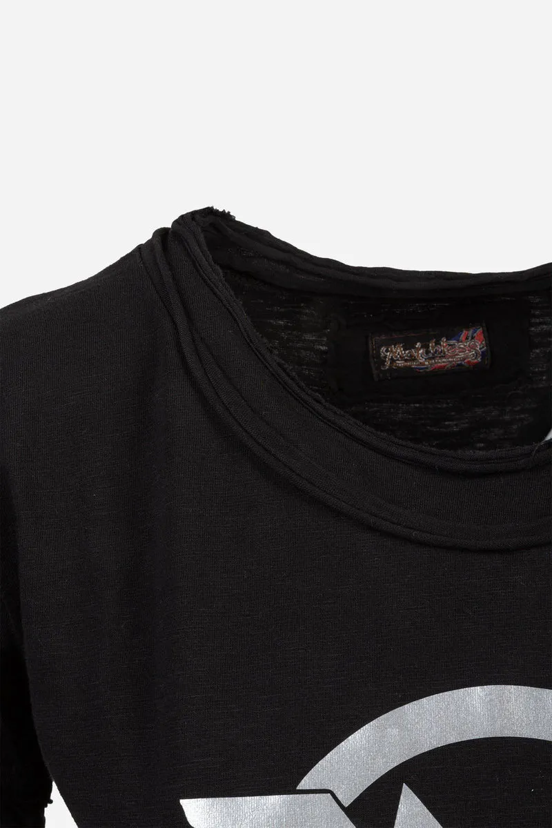 M LOGO SILVER T-SHIRT LADY