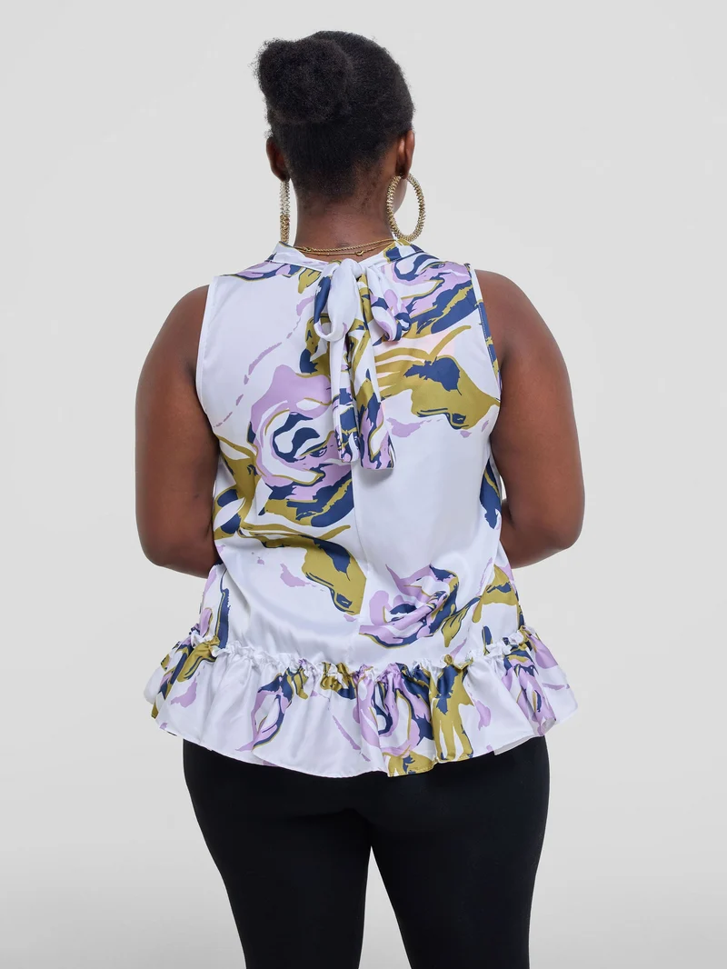 Vivo Kelemi 4.0 Sleeveless Top - Lilac / Olive Nashe Print