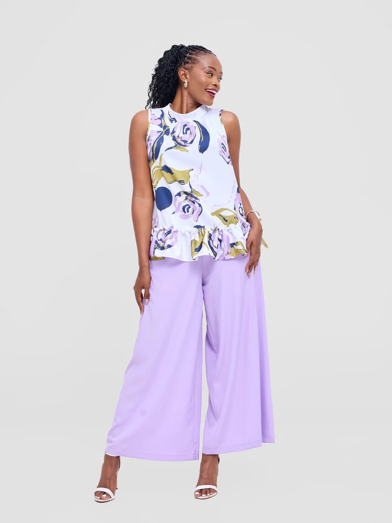 Vivo Kelemi 4.0 Sleeveless Top - Lilac / Olive Nashe Print