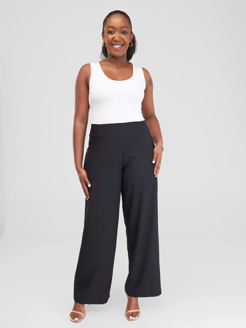 Vivo Zahari Straight Leg Pants - Black