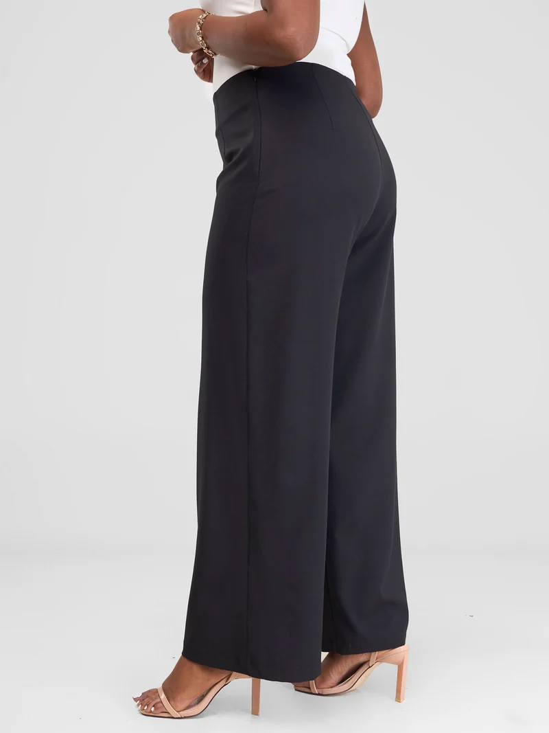 Vivo Zahari Straight Leg Pants - Black