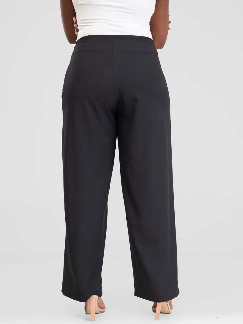 Vivo Zahari Straight Leg Pants - Black
