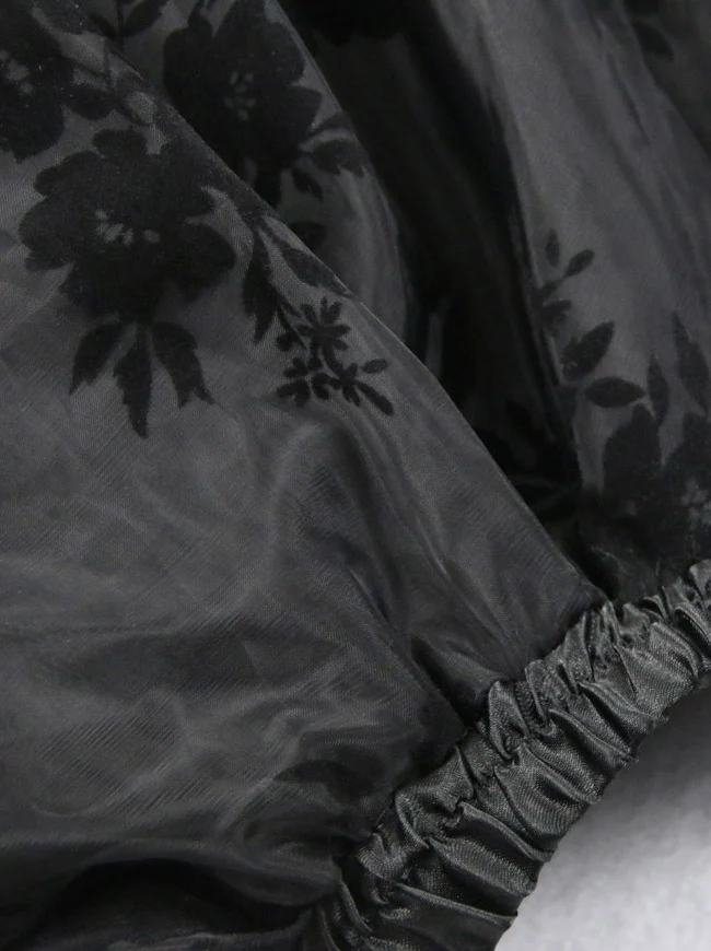 Steampunk Gothic Irregular Blumendruck High Low Party Rock